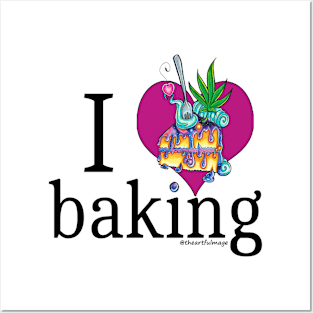 I Heart Baking (Space Cake Version) Posters and Art